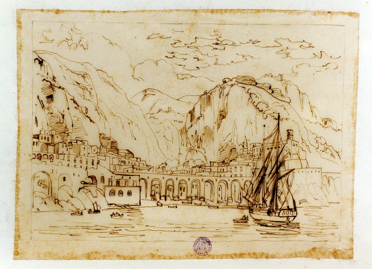 Veduta di Amalfi ed Atrani - Museo Nazionale di san Martino, Napoli